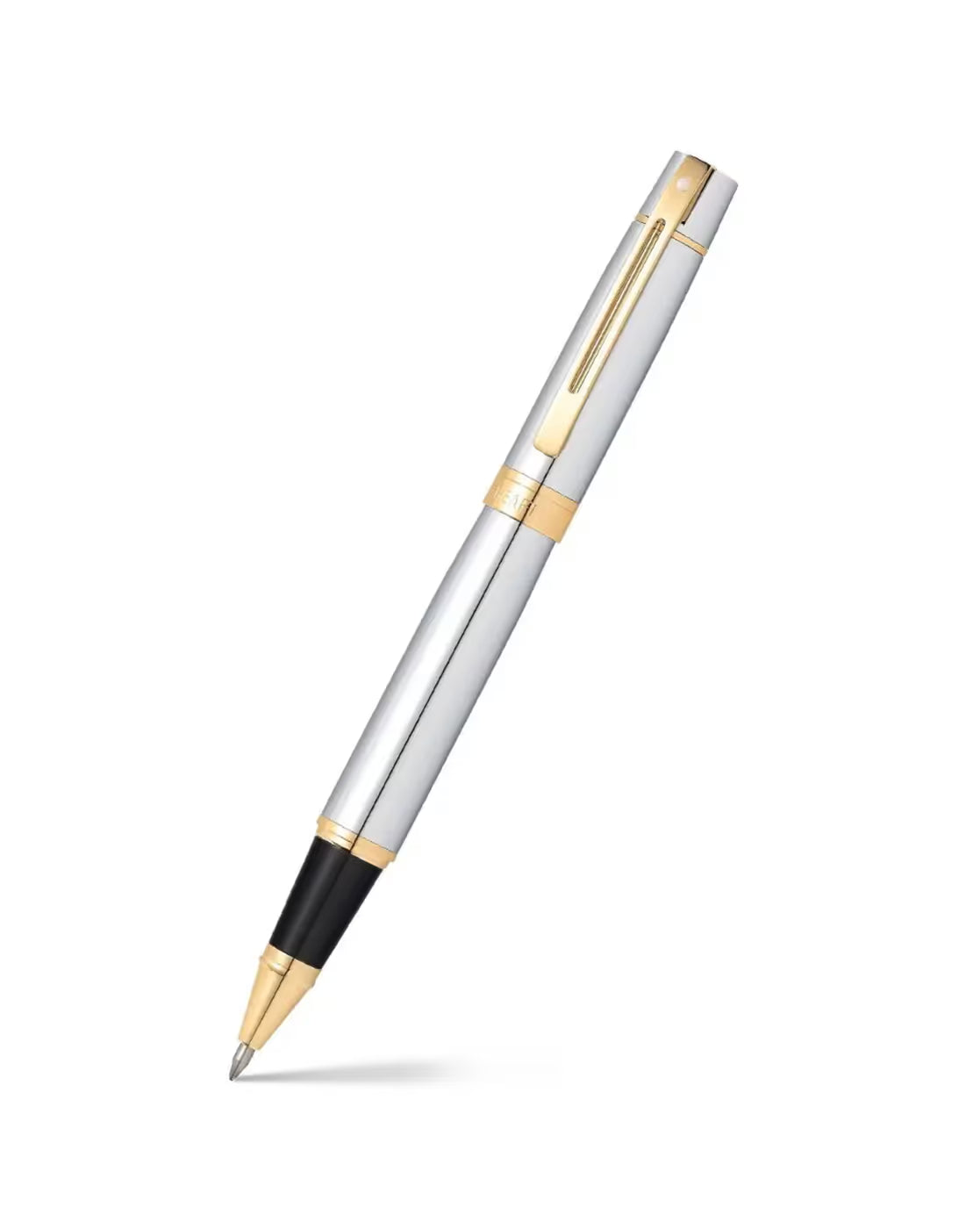 Pen Sheaffer 300 E9342 Bright Chrome With Gold Tone Trims Bp Sheaffer