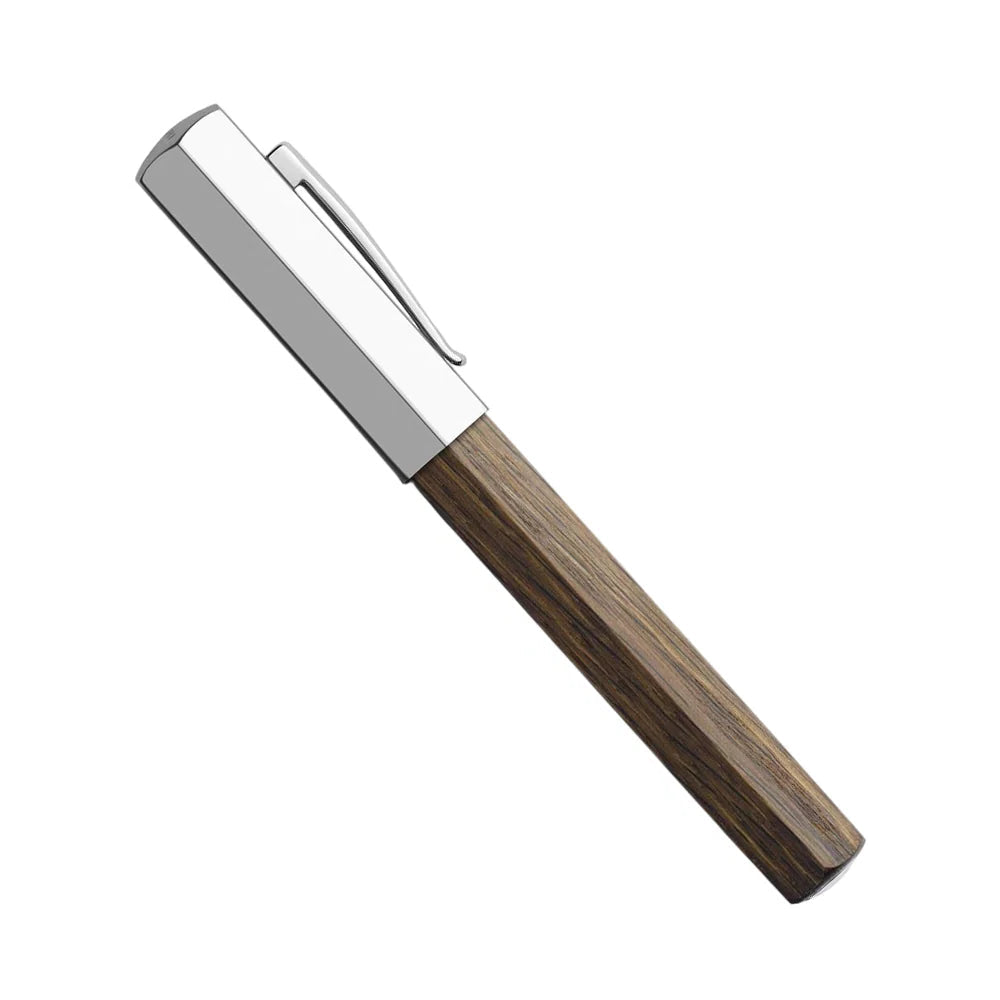 Faber-Castell Ondoro Smoked Oak with Chrome-Plated Cap Fountain Pen Faber Castell