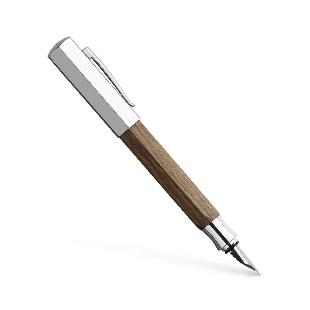 Faber-Castell Ondoro Smoked Oak with Chrome-Plated Cap Fountain Pen Faber Castell