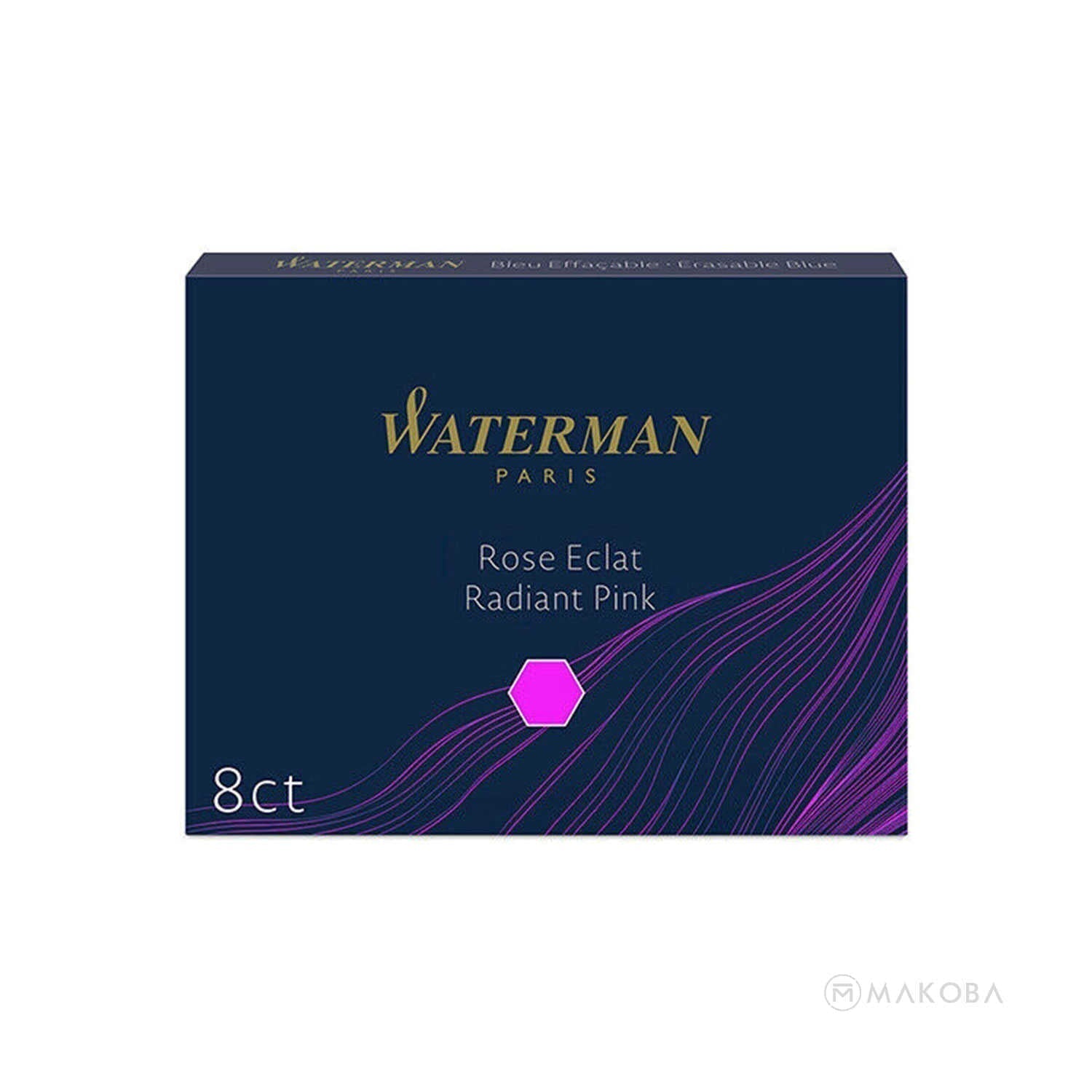 Waterman Long Ink Cartridge Pack of 8 - Radiant Pink Waterman