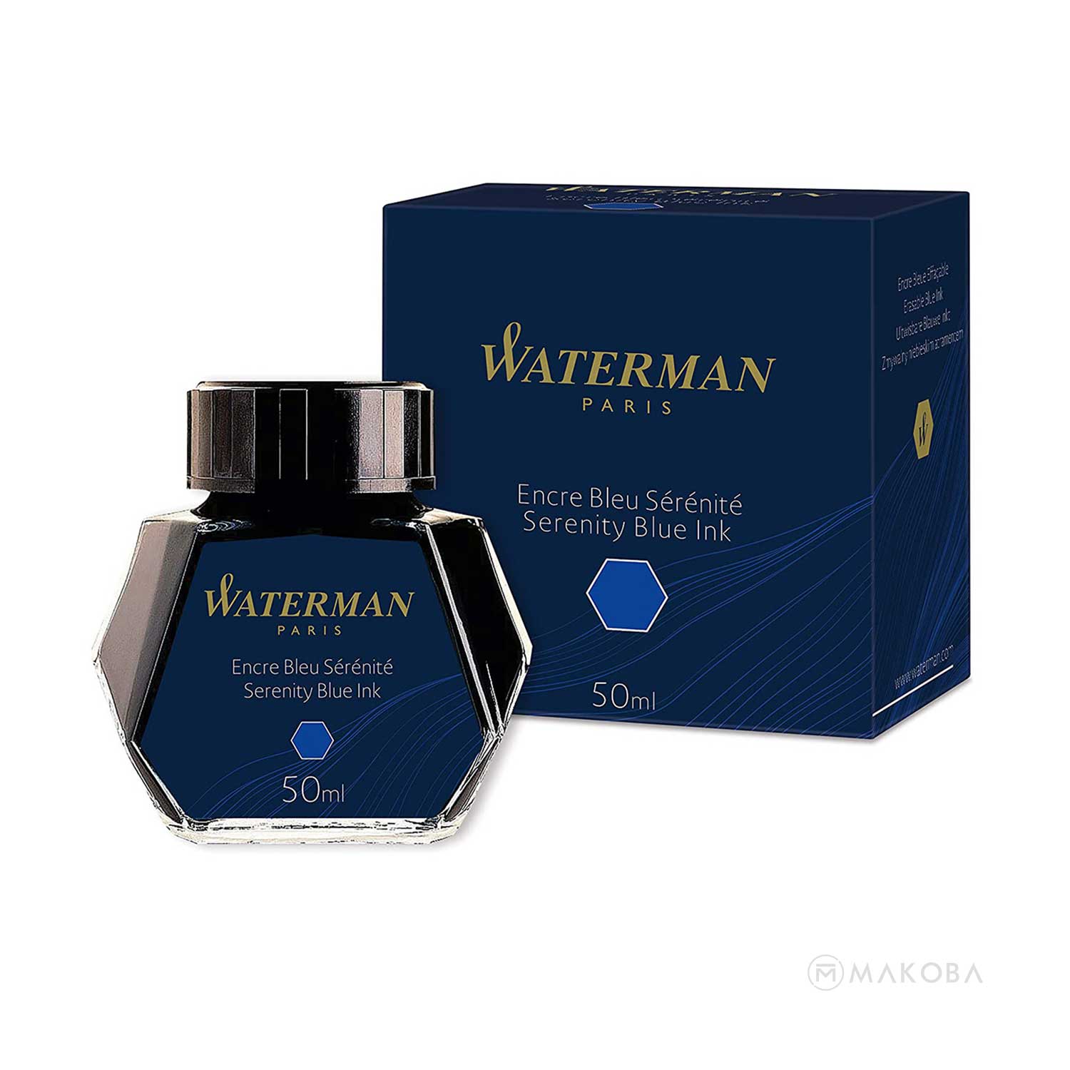 Waterman Serenity Blue Ink Bottle, Blue - 50ml Waterman