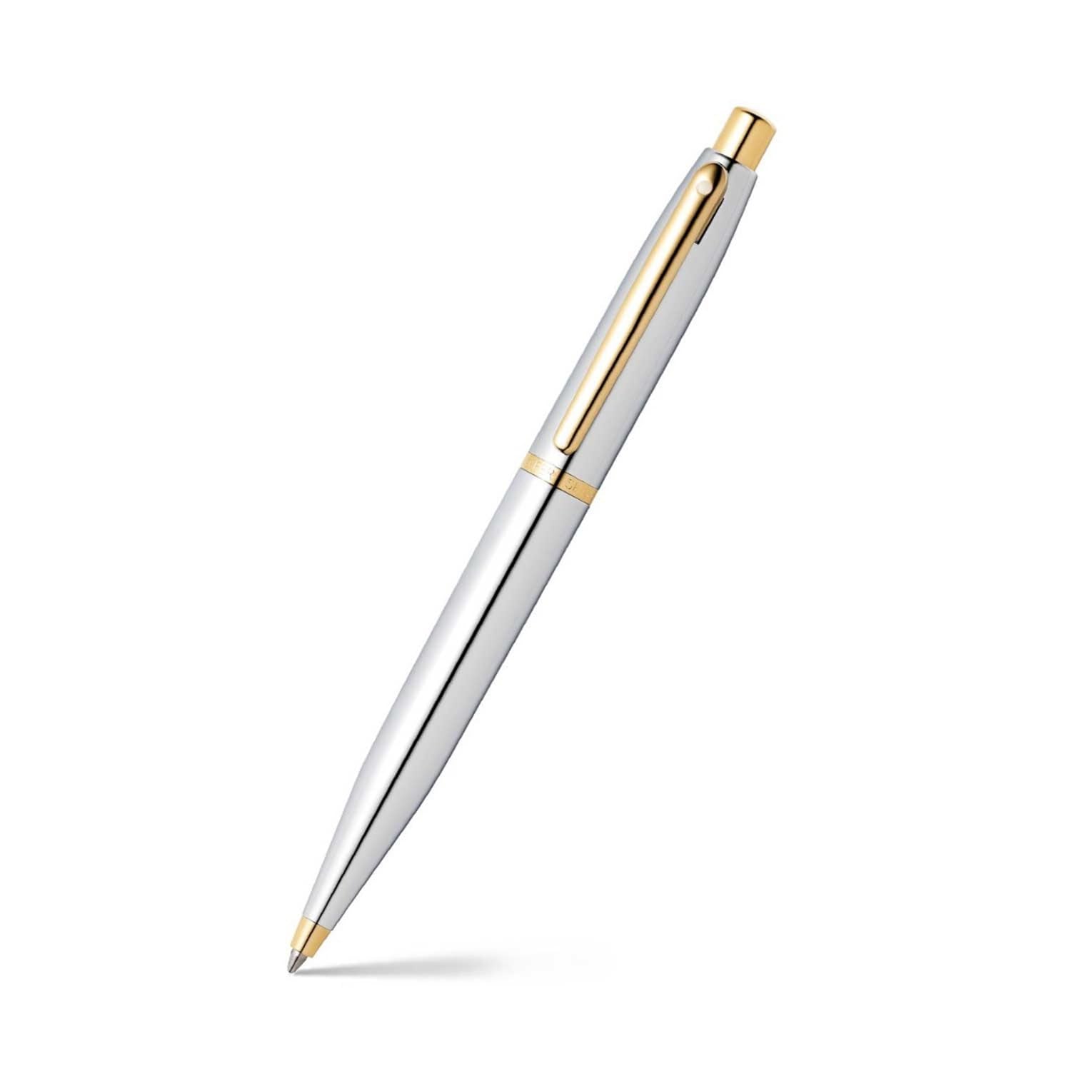 Sheaffer 9422 VFM Ballpoint Pen Polished Chrome with Gold-Plated Trim William Penn