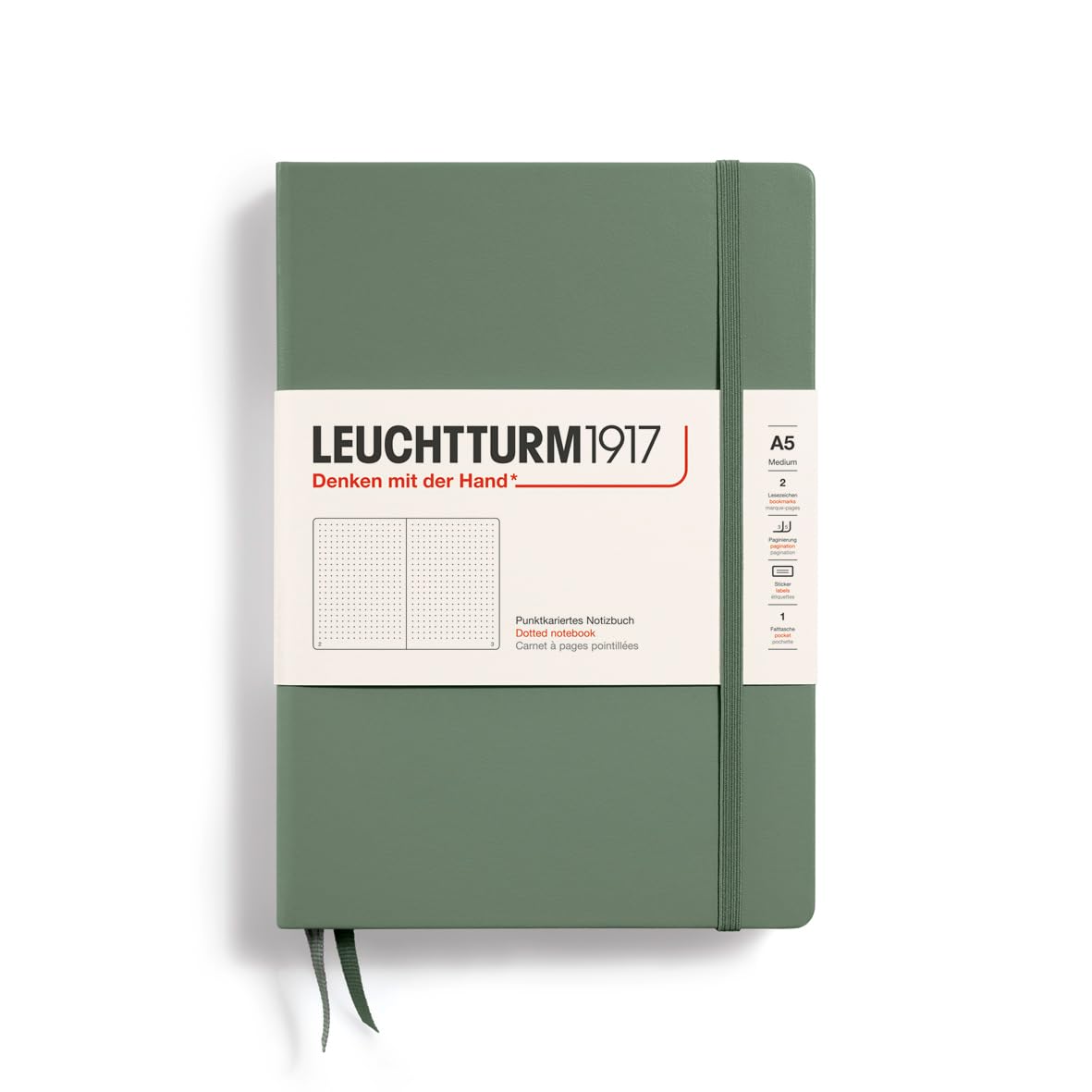 LEUCHTTURM1917 Medium A5 Ruled Hardcover Notebook Leuchtturm1917