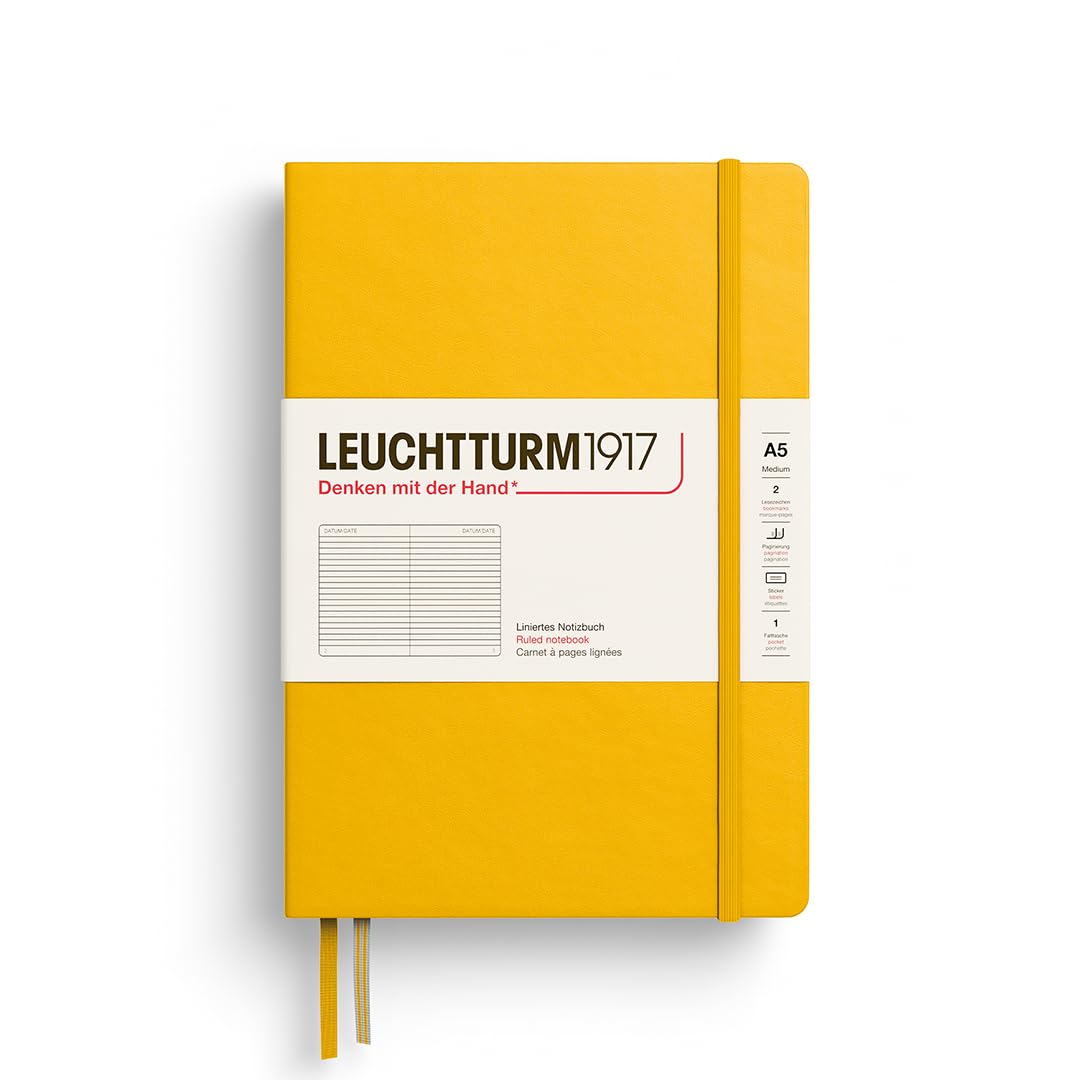 LEUCHTTURM1917 Medium A5 Ruled Hardcover Notebook Leuchtturm1917