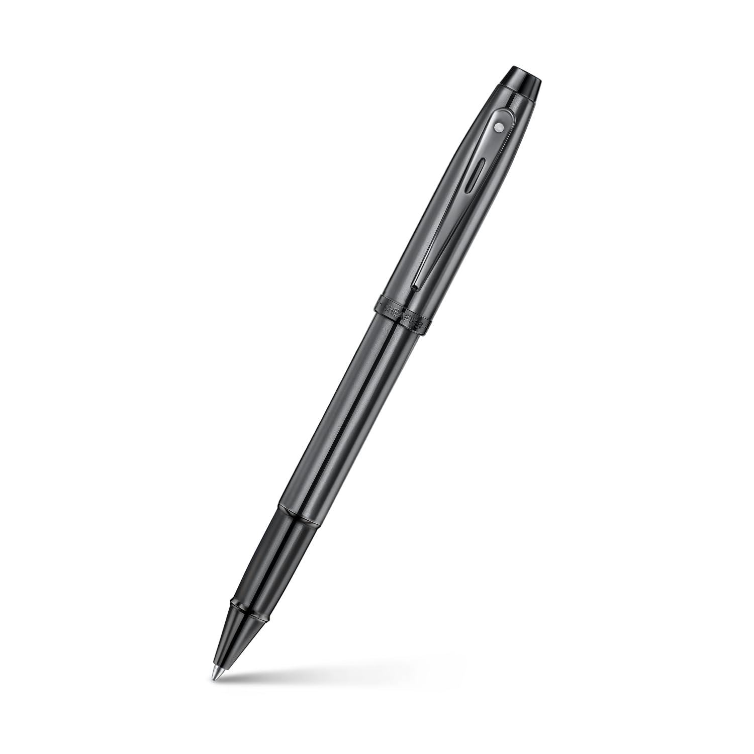 Sheaffer 100 Rollerball Pen | E9375 Ionic Shiny Grey Gunmetal with PVD Trims | Premium Rollerball Pen William Penn