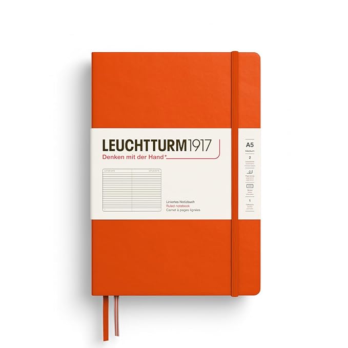 LEUCHTTURM1917 Medium A5 Ruled Hardcover Notebook Leuchtturm1917