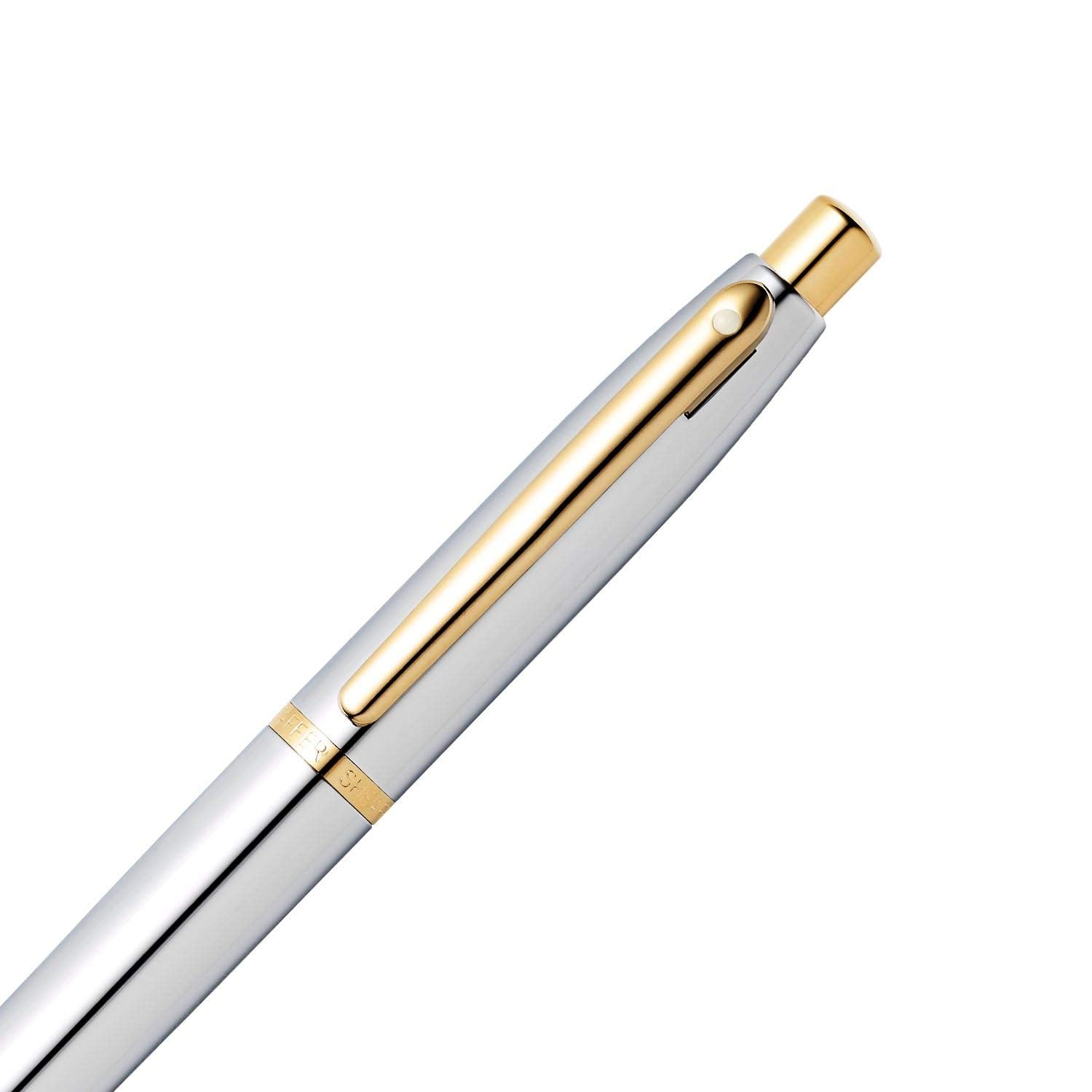 Sheaffer 9422 VFM Ballpoint Pen Polished Chrome with Gold-Plated Trim William Penn