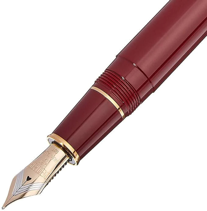 Platinum President Fountain Pen Wine Red - Medium Nib Platinum