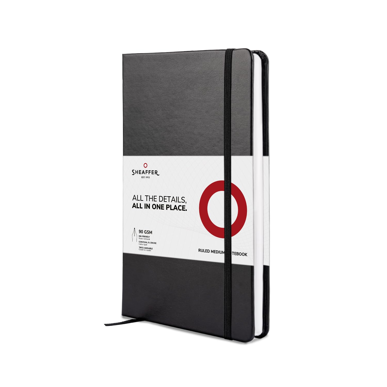 Sheaffer Gift Set 100 | G9322 Glossy Black with Gold Tone Trim Ballpoint Pen with Medium Notebook | Premium Gift Set Sheaffer