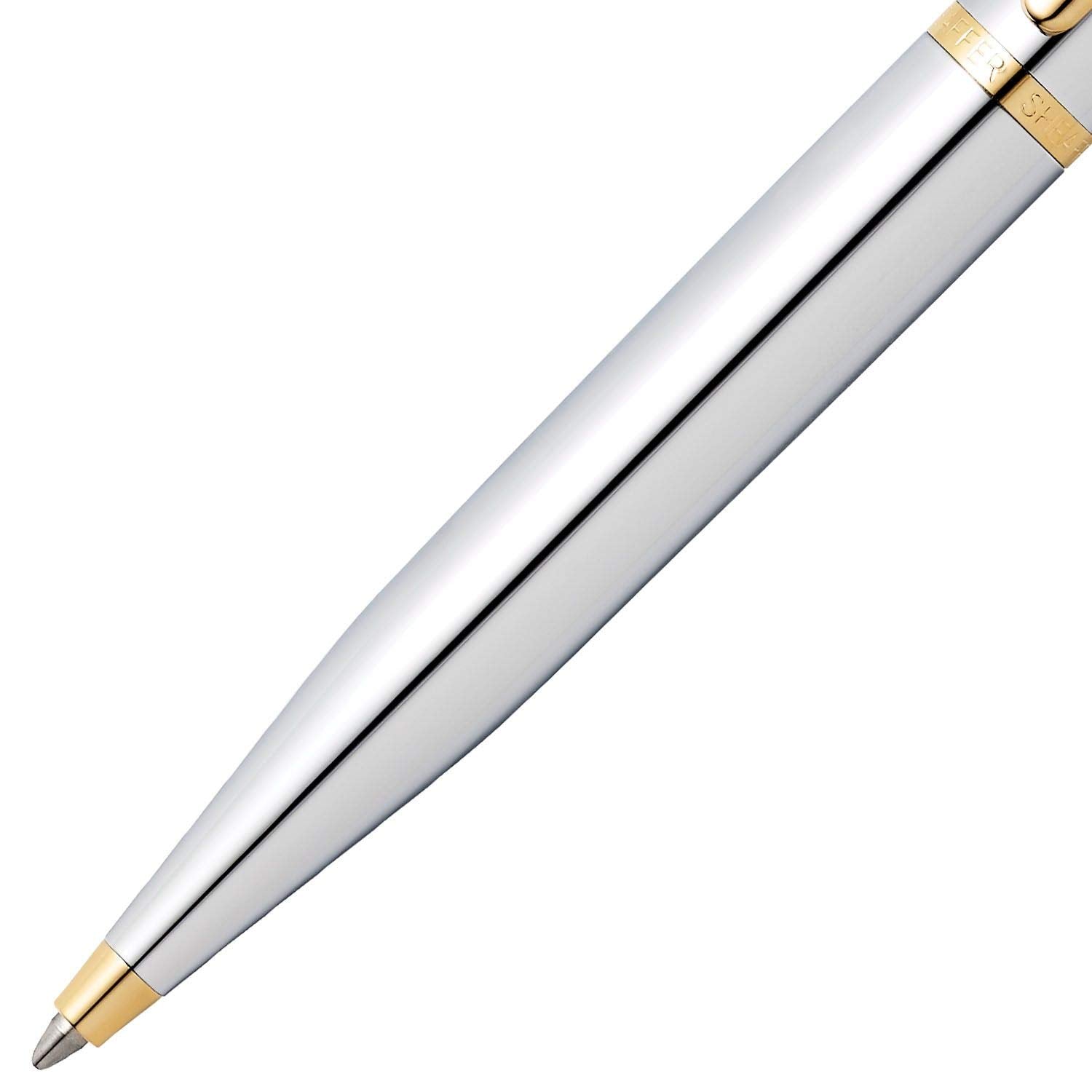 Sheaffer 9422 VFM Ballpoint Pen Polished Chrome with Gold-Plated Trim William Penn