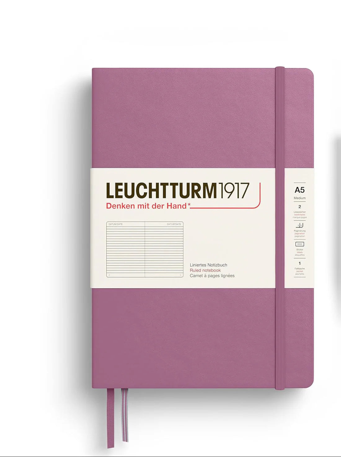 LEUCHTTURM1917 Medium A5 Ruled Hardcover Notebook Leuchtturm1917