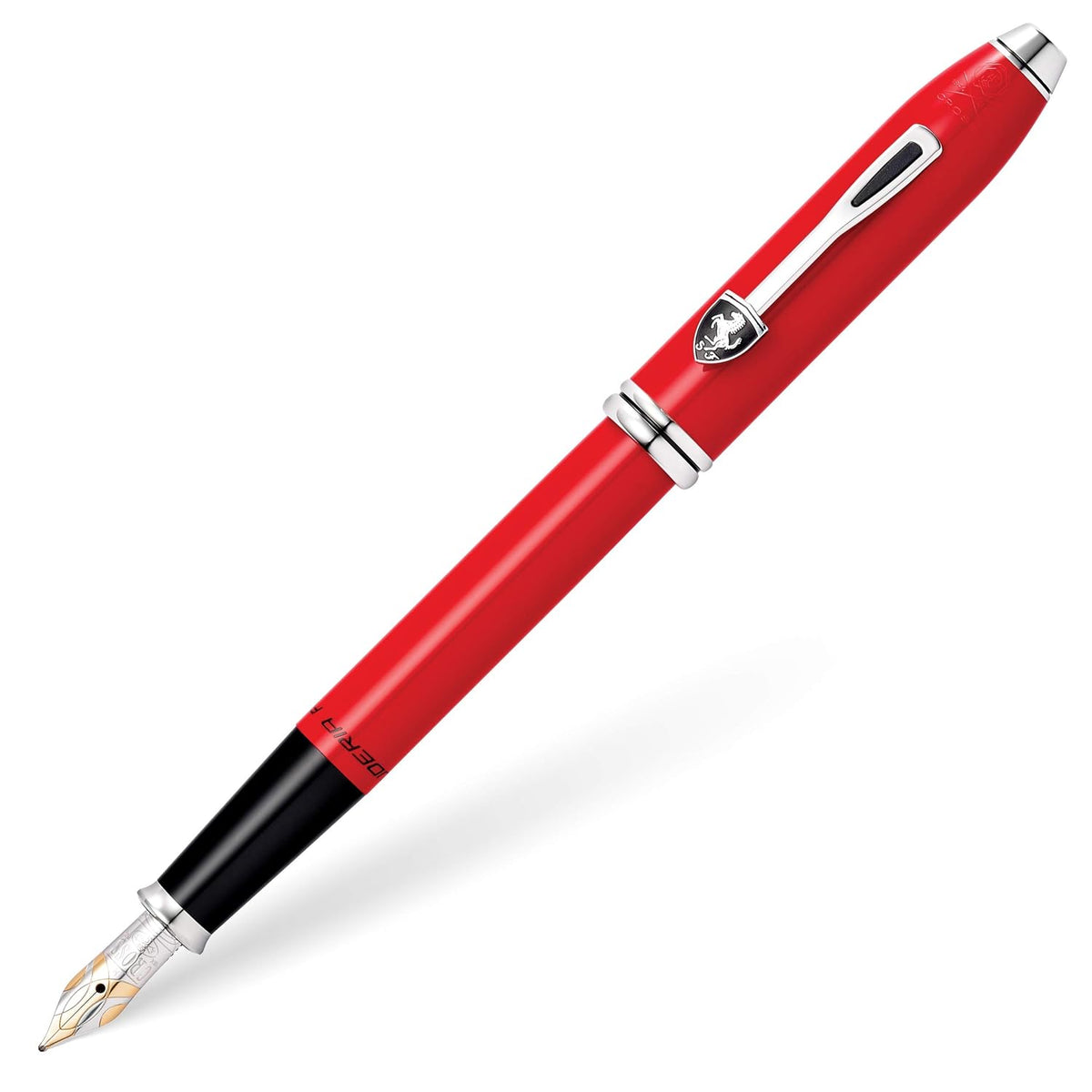 Cross Townsend Collection for Scuderia Ferrari - Glossy Rosso Corsa Red Lacquer Fountain Pen with Two-Tone 18KT