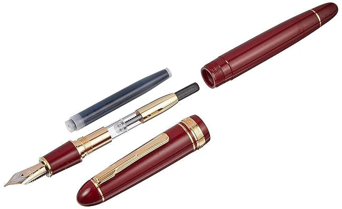 Platinum President Fountain Pen Wine Red - Medium Nib Platinum