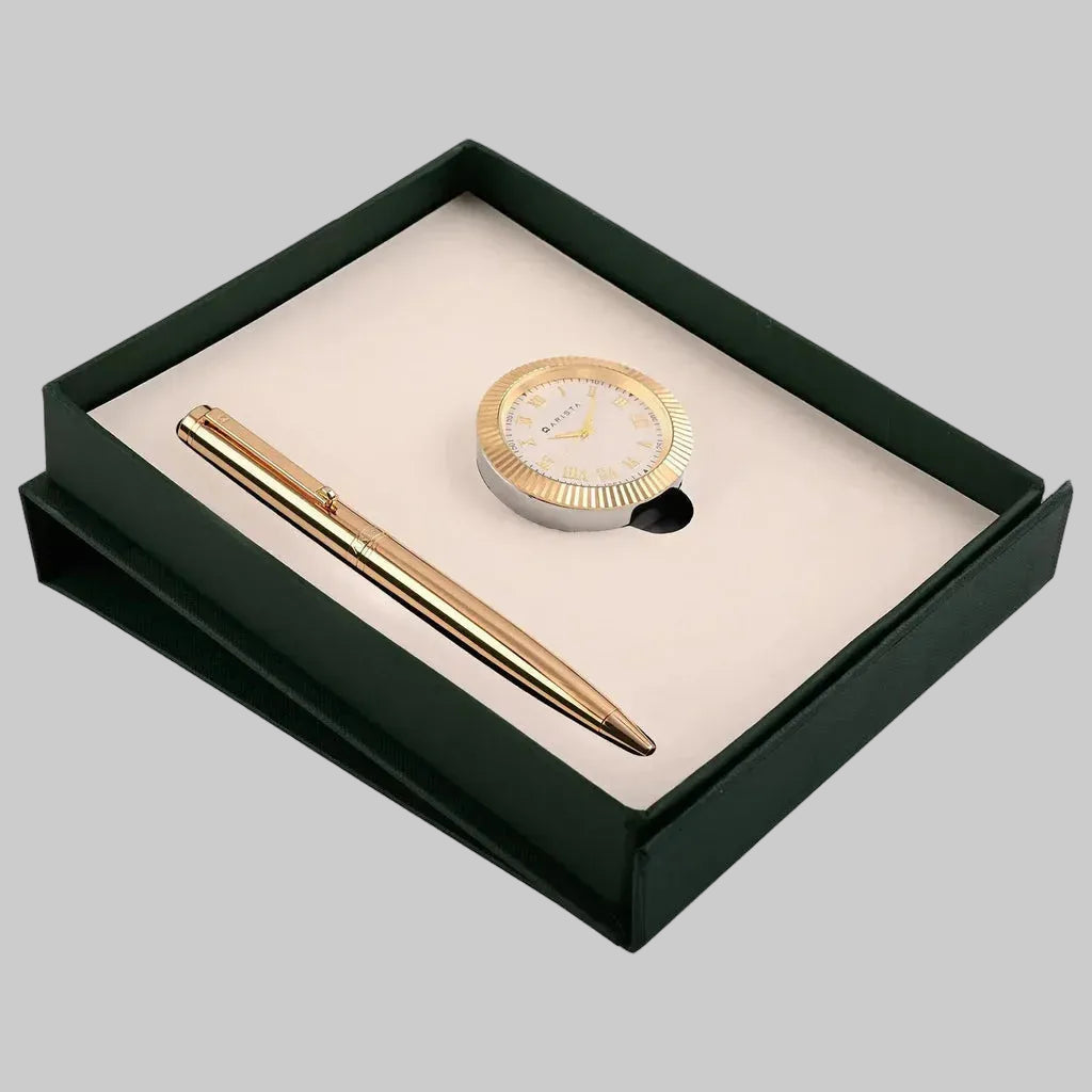 Arista Switch Gold GT Ballpoint Pen + Table Clock Gift Set Arista