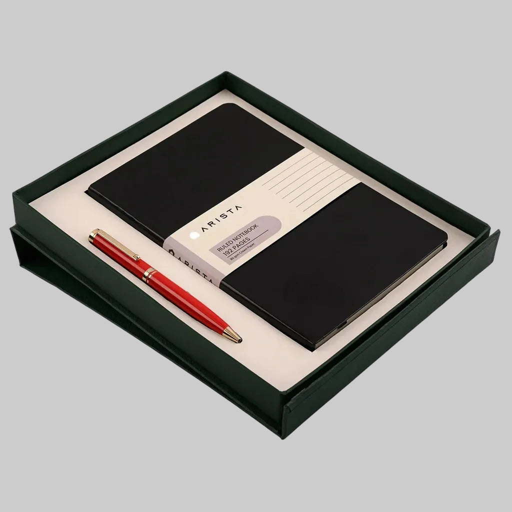 Arista Switch Pearl Red GT Ballpoint Pen + Notebook Gift Arista