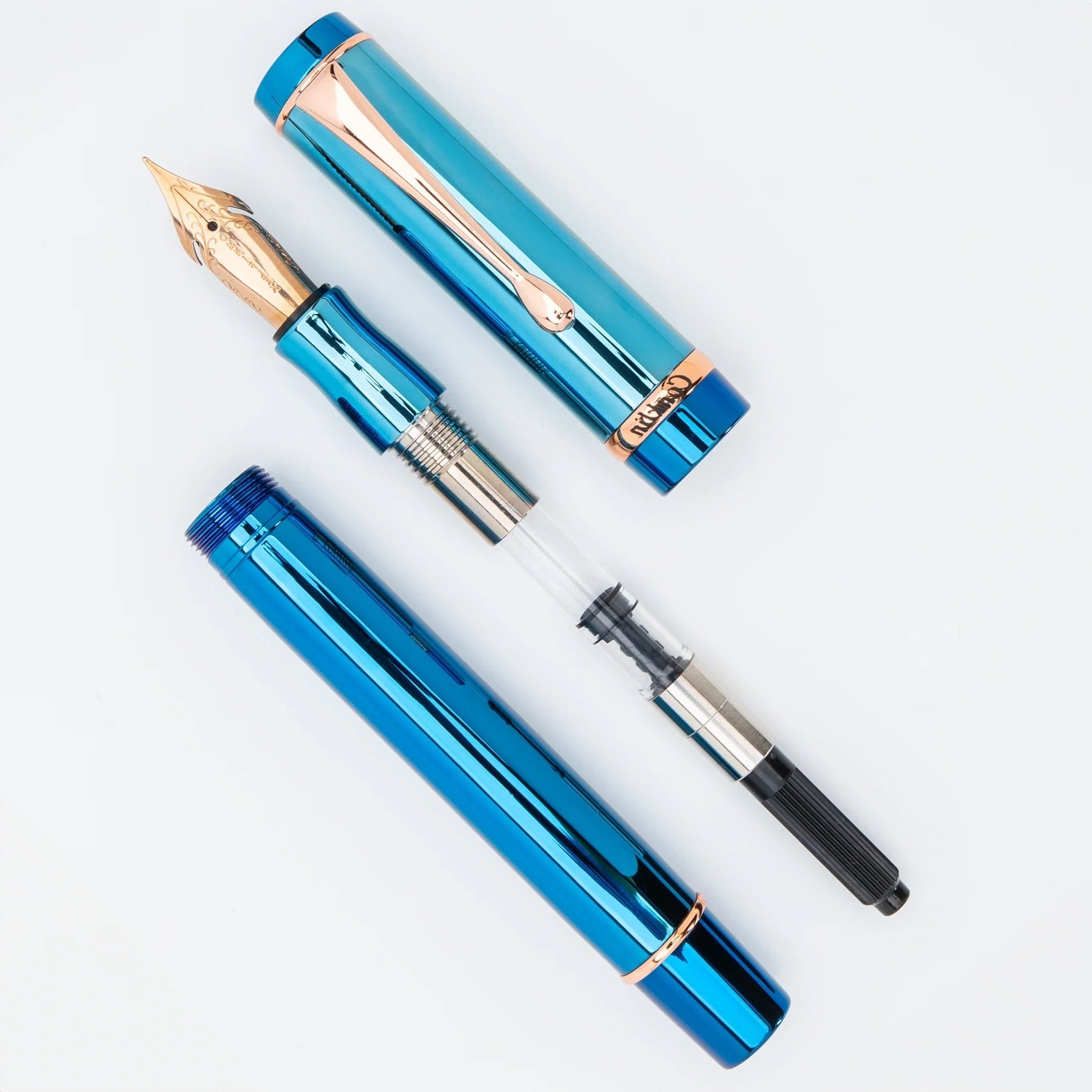 Conklin Duragraph Metal PVD Blue Fountain Pen Conklin
