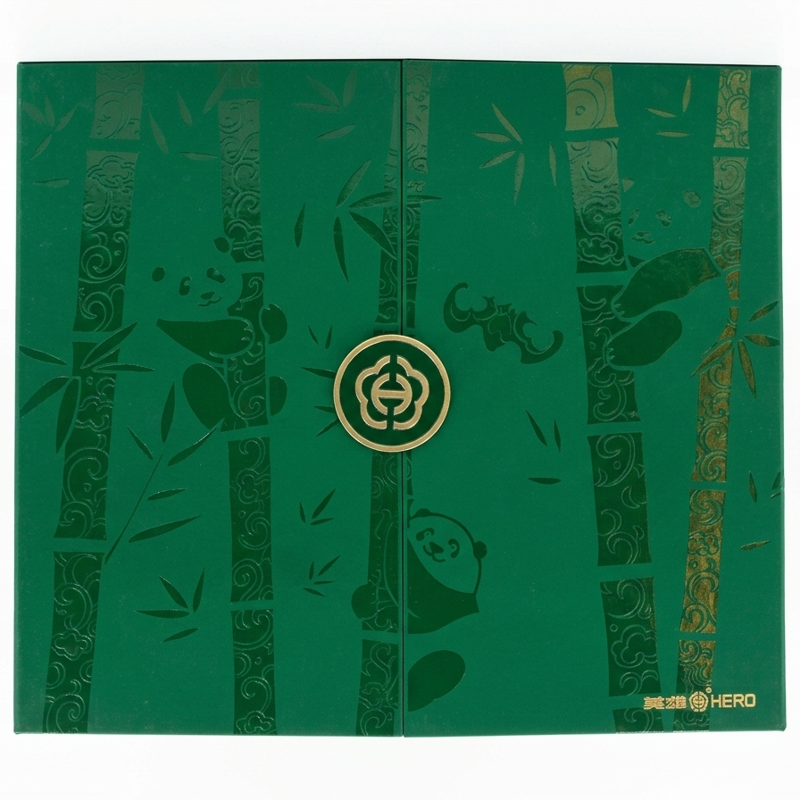 Hero Chinese-style Panda & Bamboo Fountain Pen and Notebook Gift Box Set