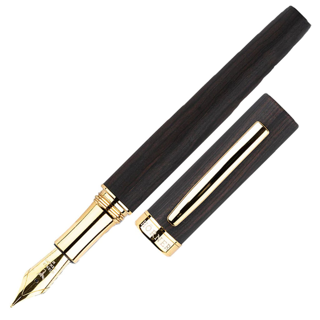 Horner Scriptum Ebony Wood GT Fountain Pen Horner