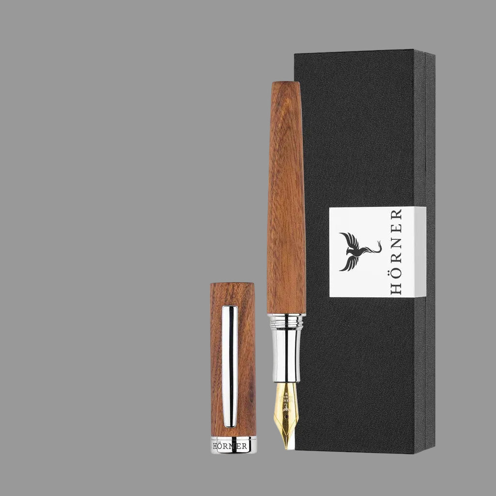 Horner Scriptum Mahogany Wood CT Fountain Pen Horner