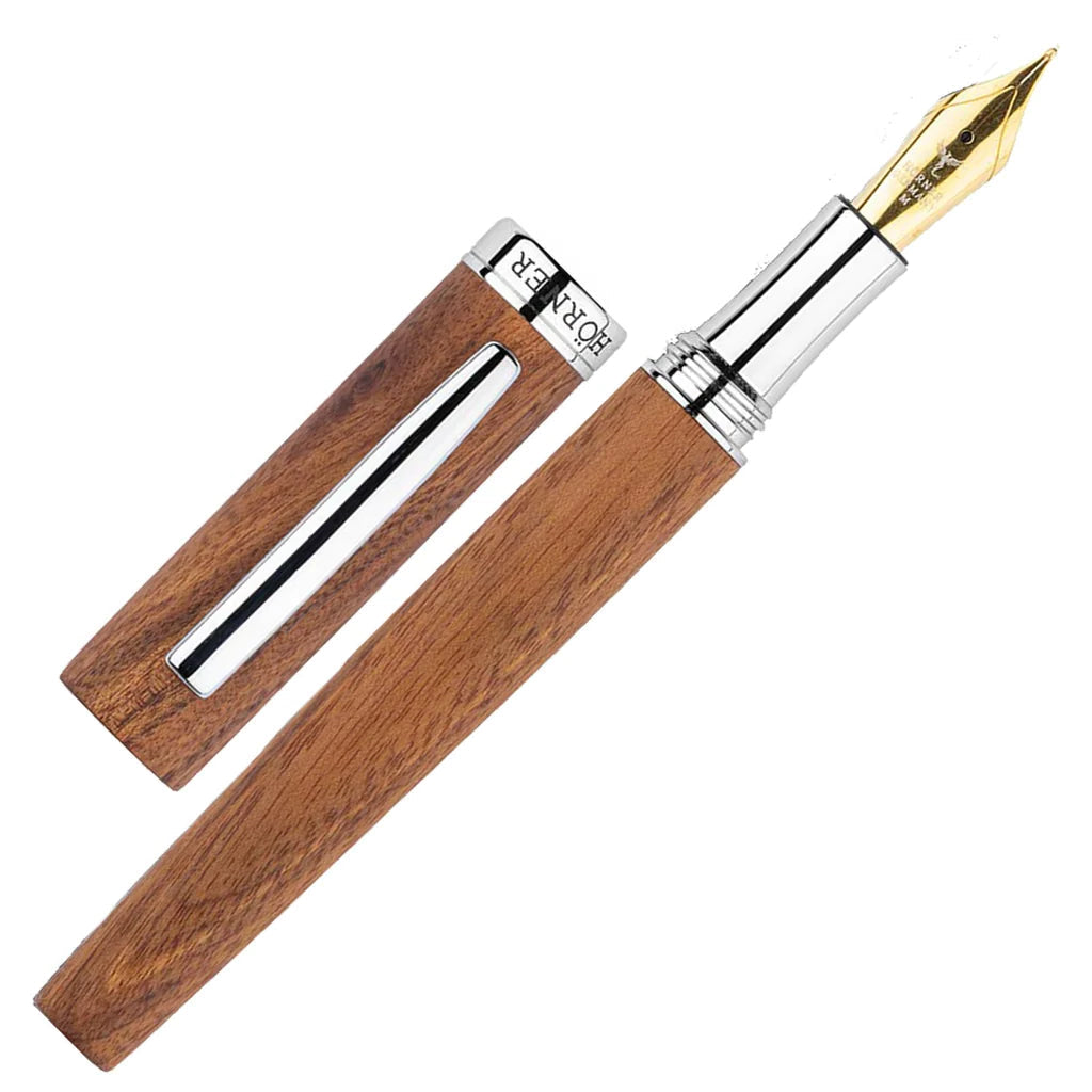 Horner Scriptum Mahogany Wood CT Fountain Pen Horner