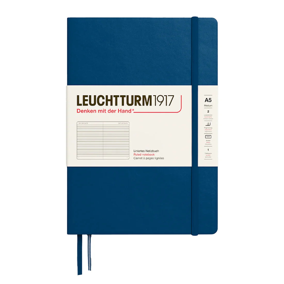 LEUCHTTURM1917 Medium A5 Ruled Hardcover Notebook Leuchtturm1917