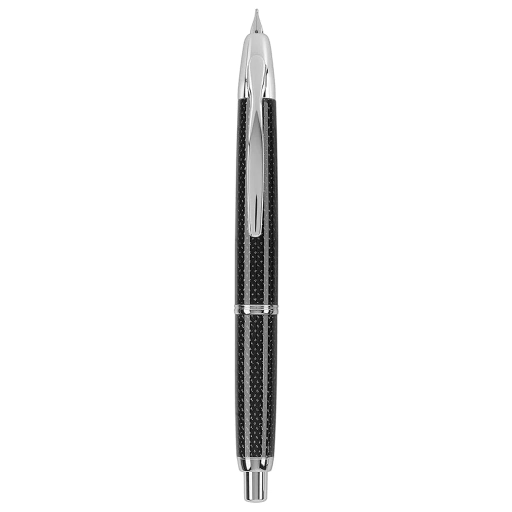 Pilot Capless Kasuri Black with Rhodium Trim 18Kt Rhodium Gold Broad Nib Fountain Pen Pilot