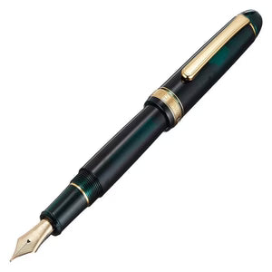 Platinum #3776 Century Laurel Green GT Fountain Pen B Platinum