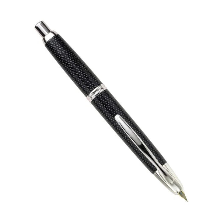 Pilot Capless Kasuri Black with Rhodium Trim 18Kt Rhodium Gold Broad Nib Fountain Pen Pilot