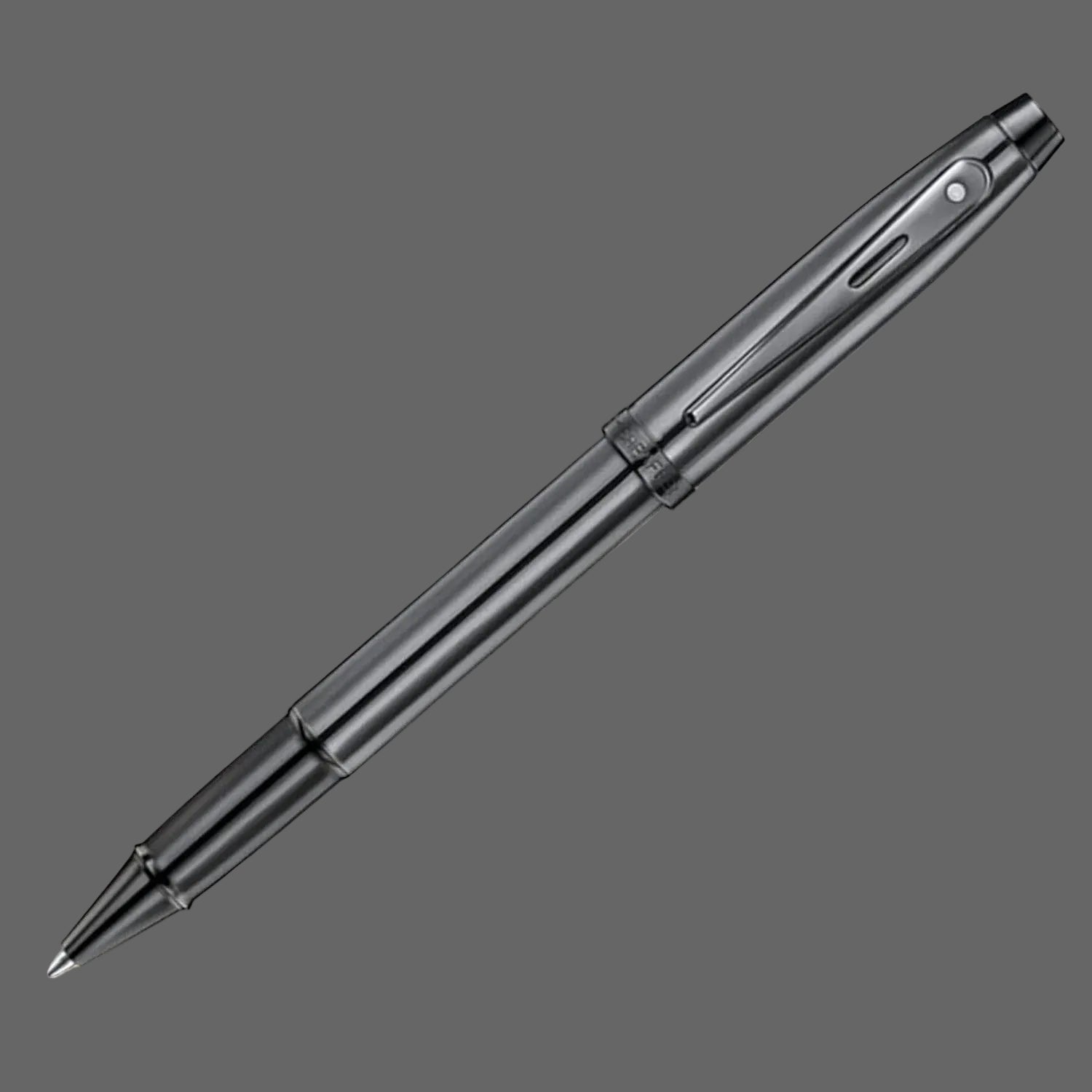Sheaffer 100 Shiny Dark Grey PVD Roller Ball Pen E9375-RB Pen Club
