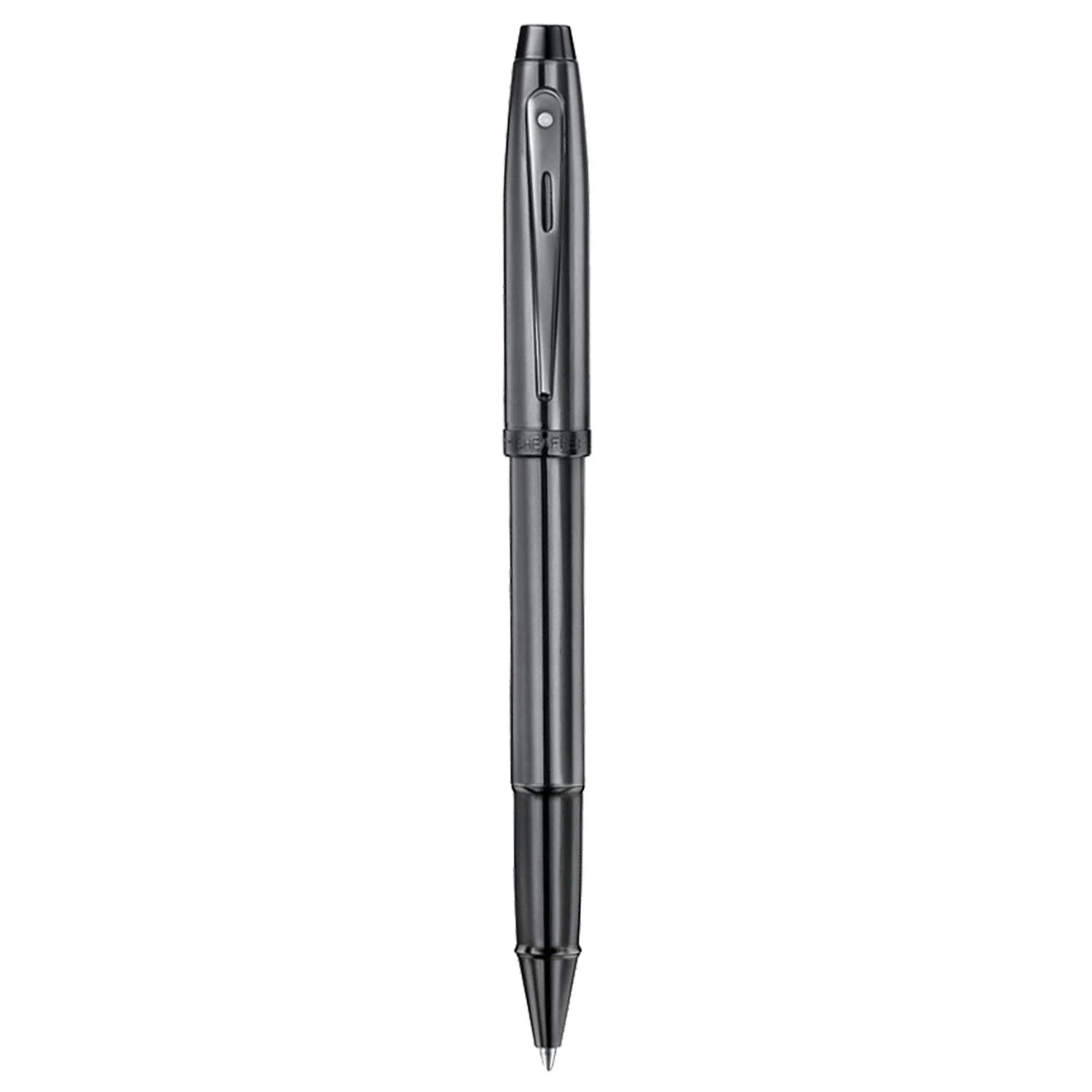 Sheaffer 100 Shiny Dark Grey PVD Roller Ball Pen E9375-RB Pen Club