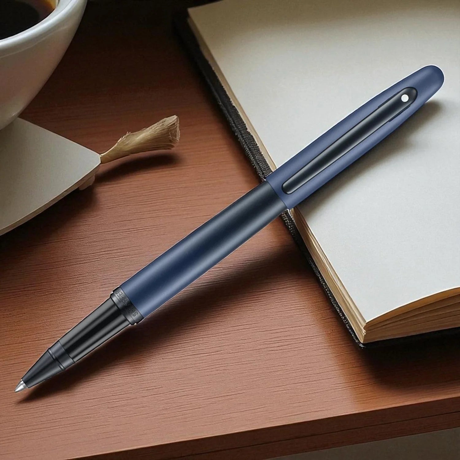 Sheaffer VFM Matte Blue PVD Roller Ball Pen E9429 Sheaffer