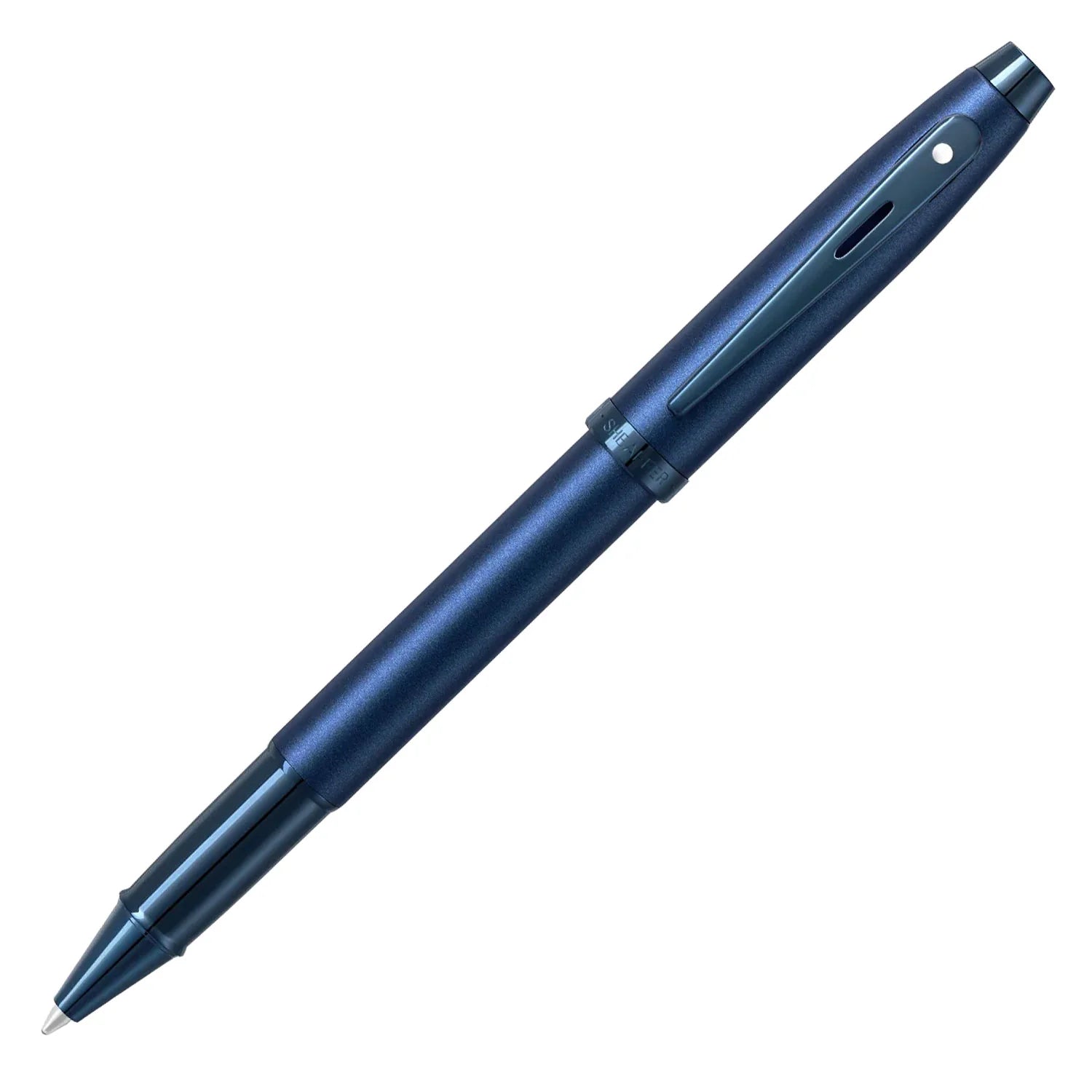 Sheaffer Satin Blue with Blue Trim E9371 Gift100 Rollerball Pen Pen Club