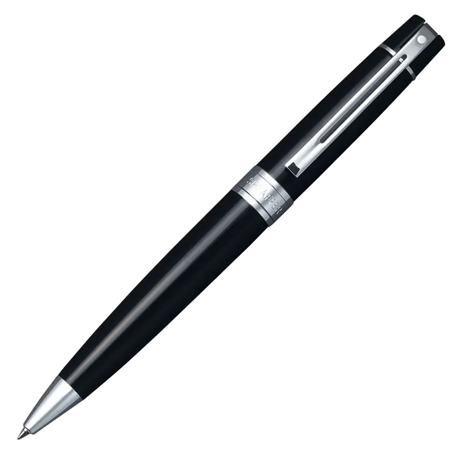 Sheaffer Gift Set - 300 Series Glossy Black CT Ball Pen with Credit Card Holder Sheaffer