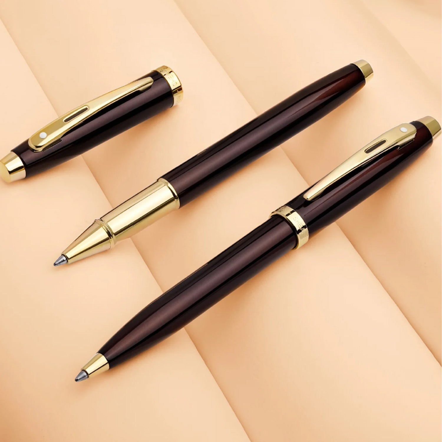Sheaffer 100 Ball Pen - Coffee Brown GT Sheaffer