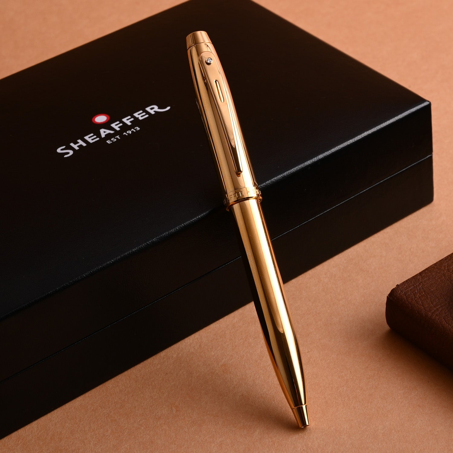 Sheaffer 100 PVD Gold with Diamond Embellishment Ball Pen Sheaffer