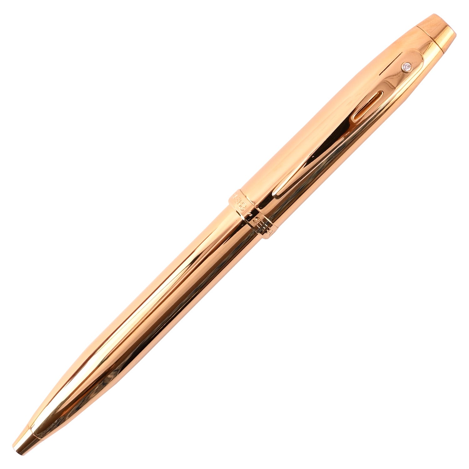 Sheaffer 100 PVD Gold with Diamond Embellishment Ball Pen Sheaffer