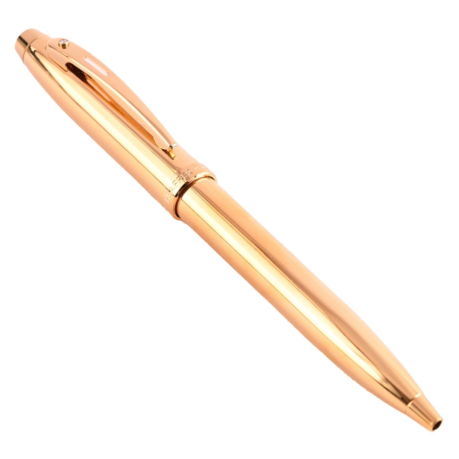 Sheaffer 100 PVD Gold with Diamond Embellishment Ball Pen Sheaffer