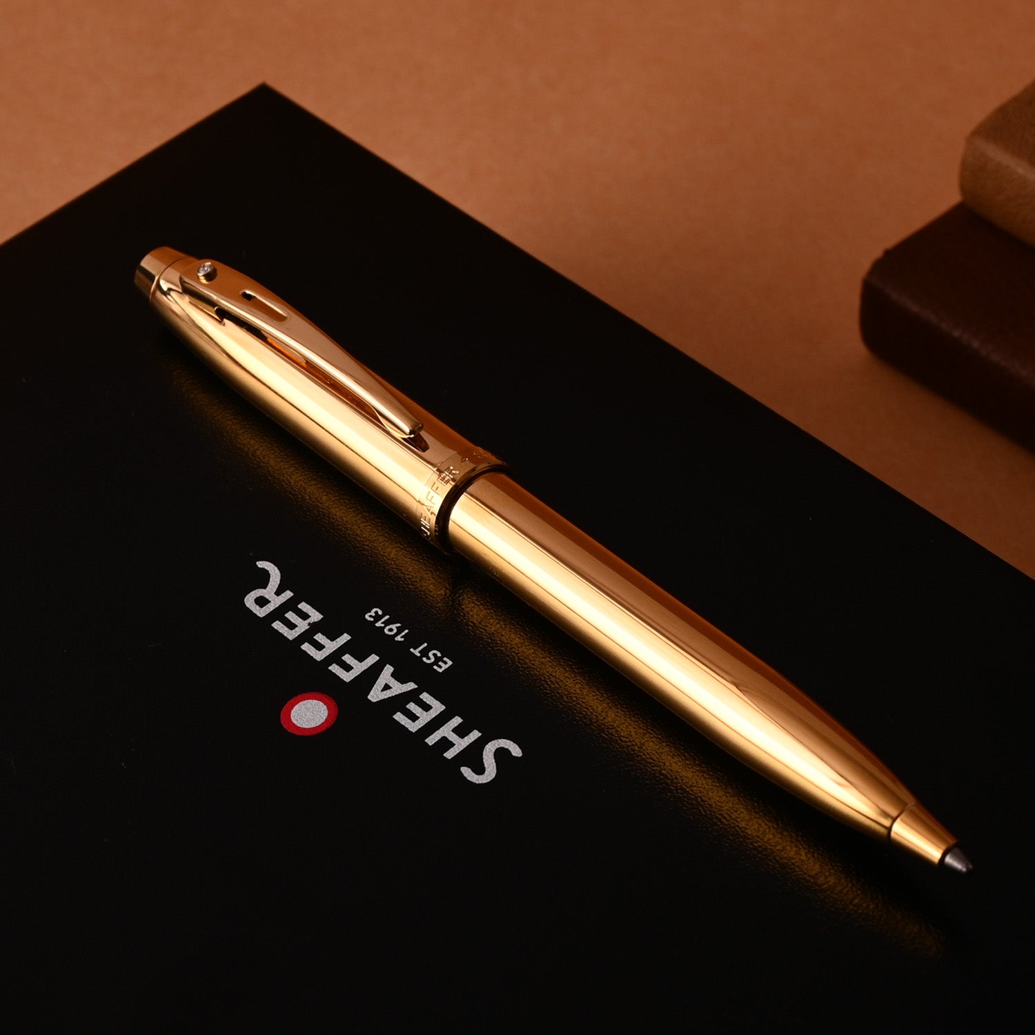 Sheaffer 100 PVD Gold with Diamond Embellishment Ball Pen Sheaffer