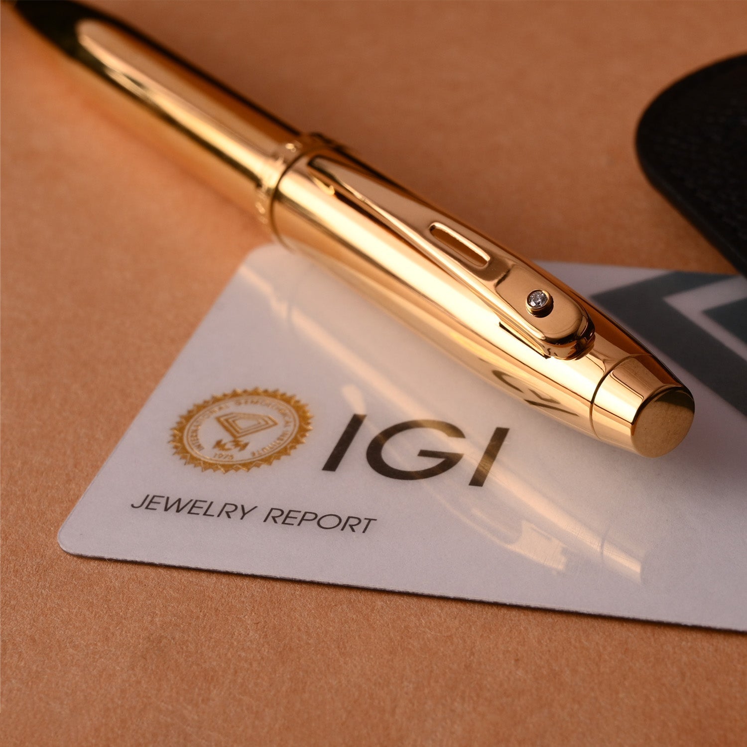 Sheaffer 100 PVD Gold with Diamond Embellishment Ball Pen Sheaffer