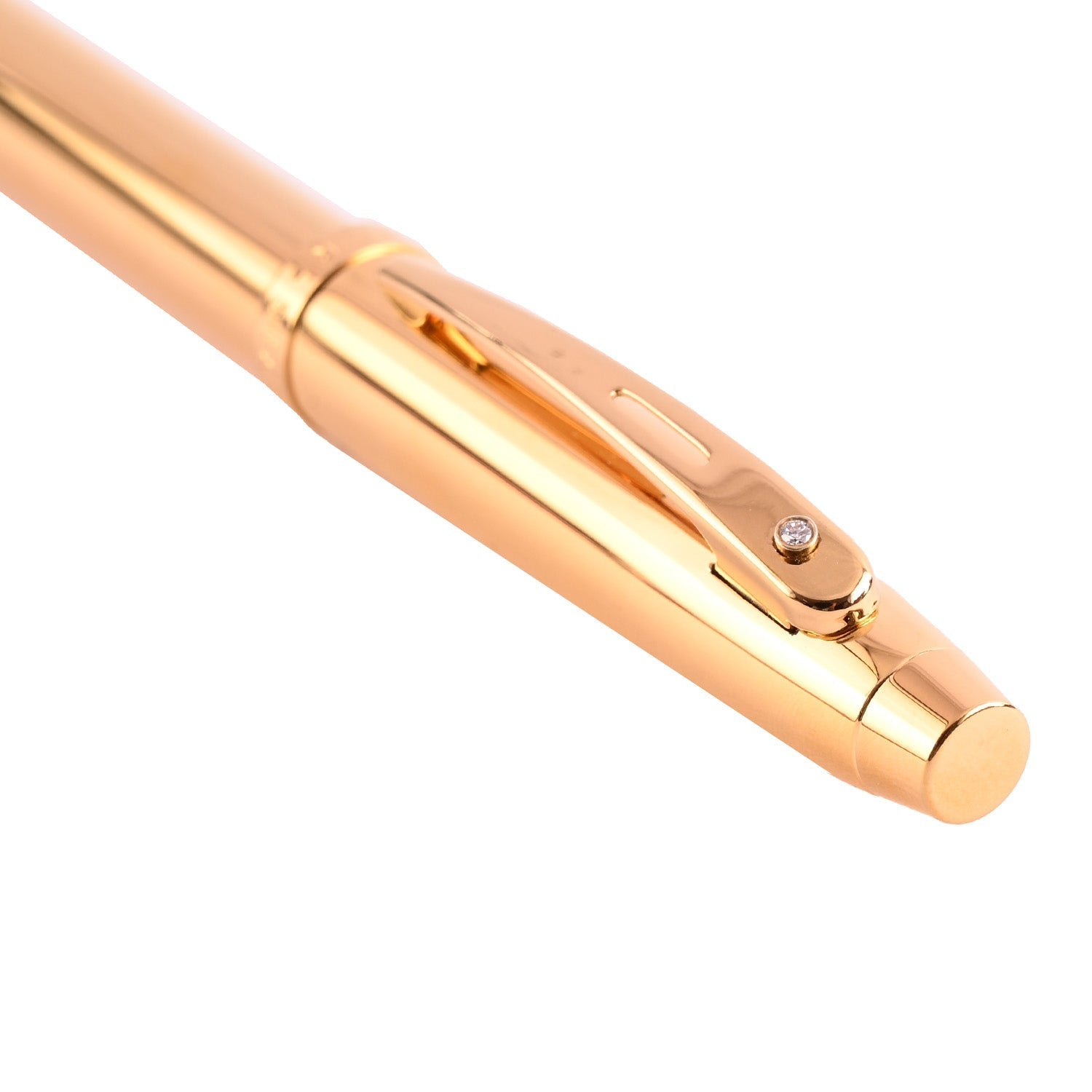 Sheaffer 100 PVD Gold with Diamond Embellishment Fountain Pen Sheaffer