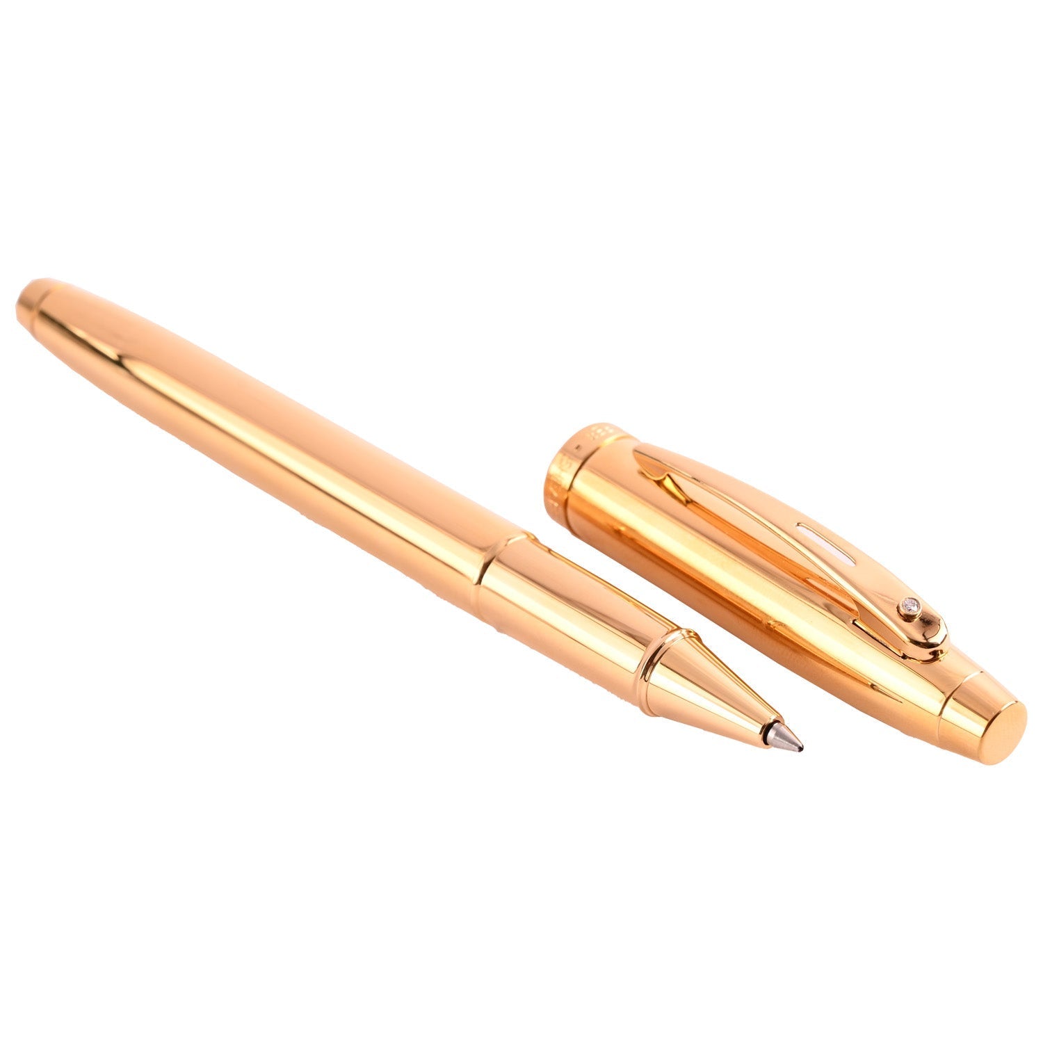 Sheaffer 100 PVD Gold with Diamond Embellishment Roller Ball Pen Sheaffer