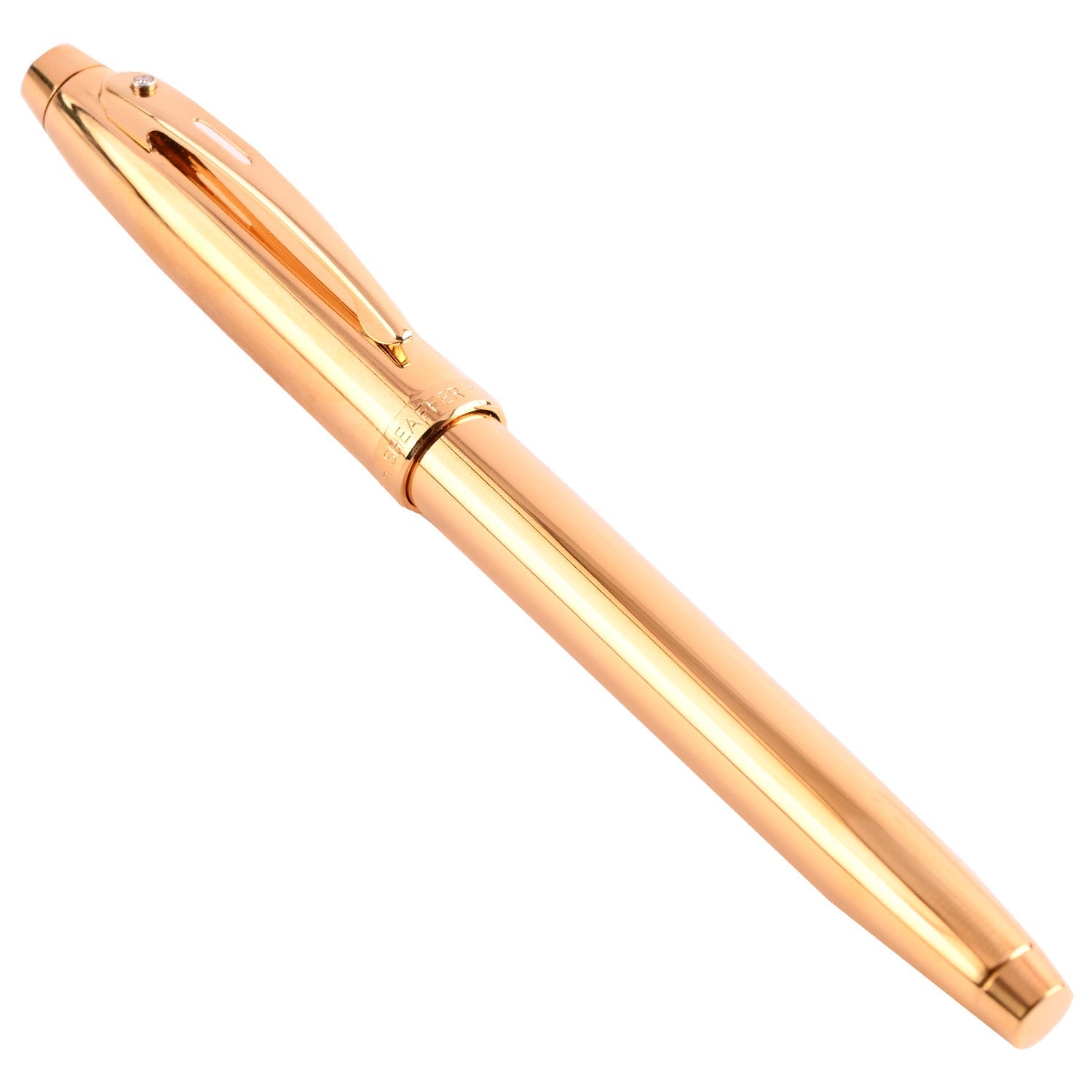 Sheaffer 100 PVD Gold with Diamond Embellishment Roller Ball Pen Sheaffer