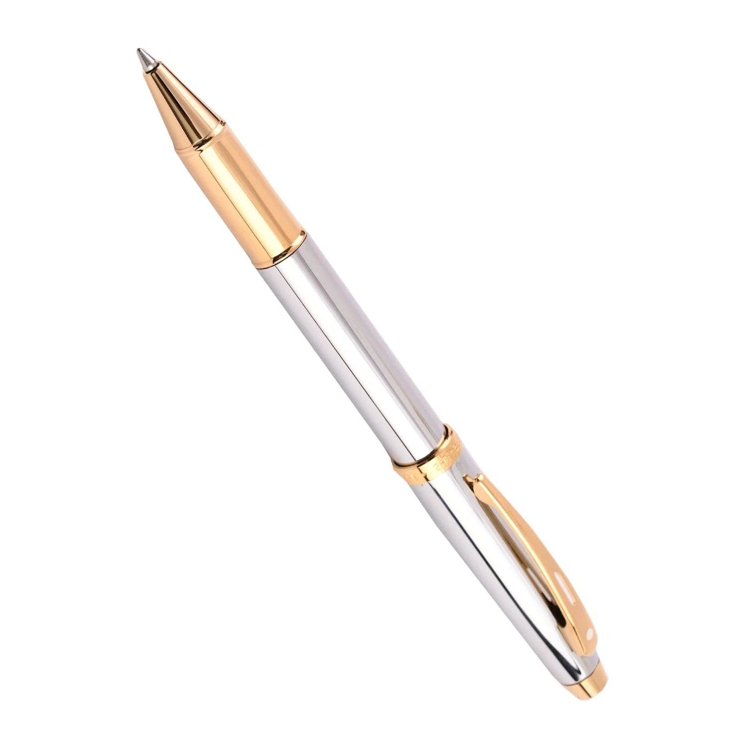 Sheaffer 9340 Gift 100 Rollerball Pen Bright Chrome with Gold Tone Trim Sheaffer