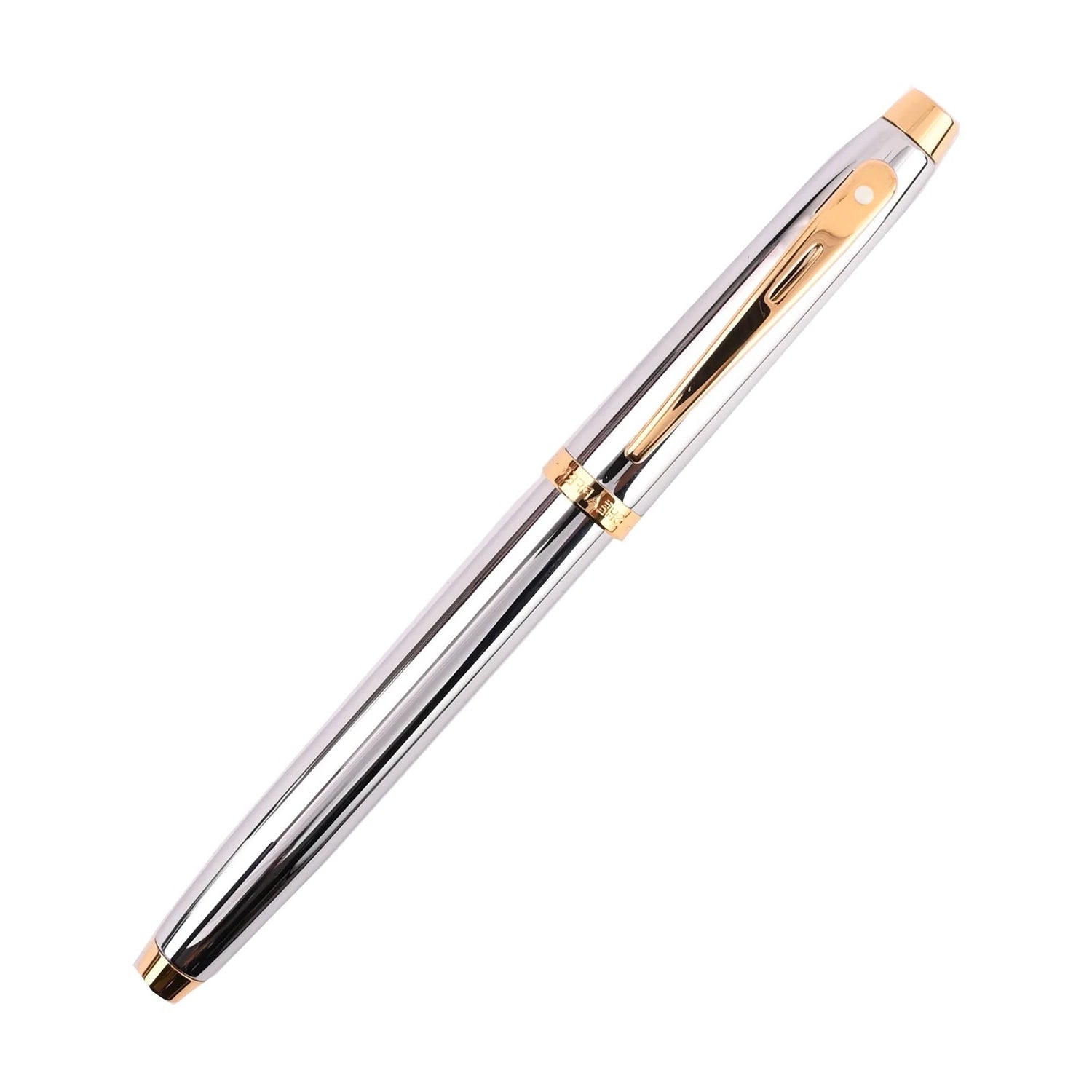 Sheaffer 9340 Gift 100 Rollerball Pen Bright Chrome with Gold Tone Trim Sheaffer