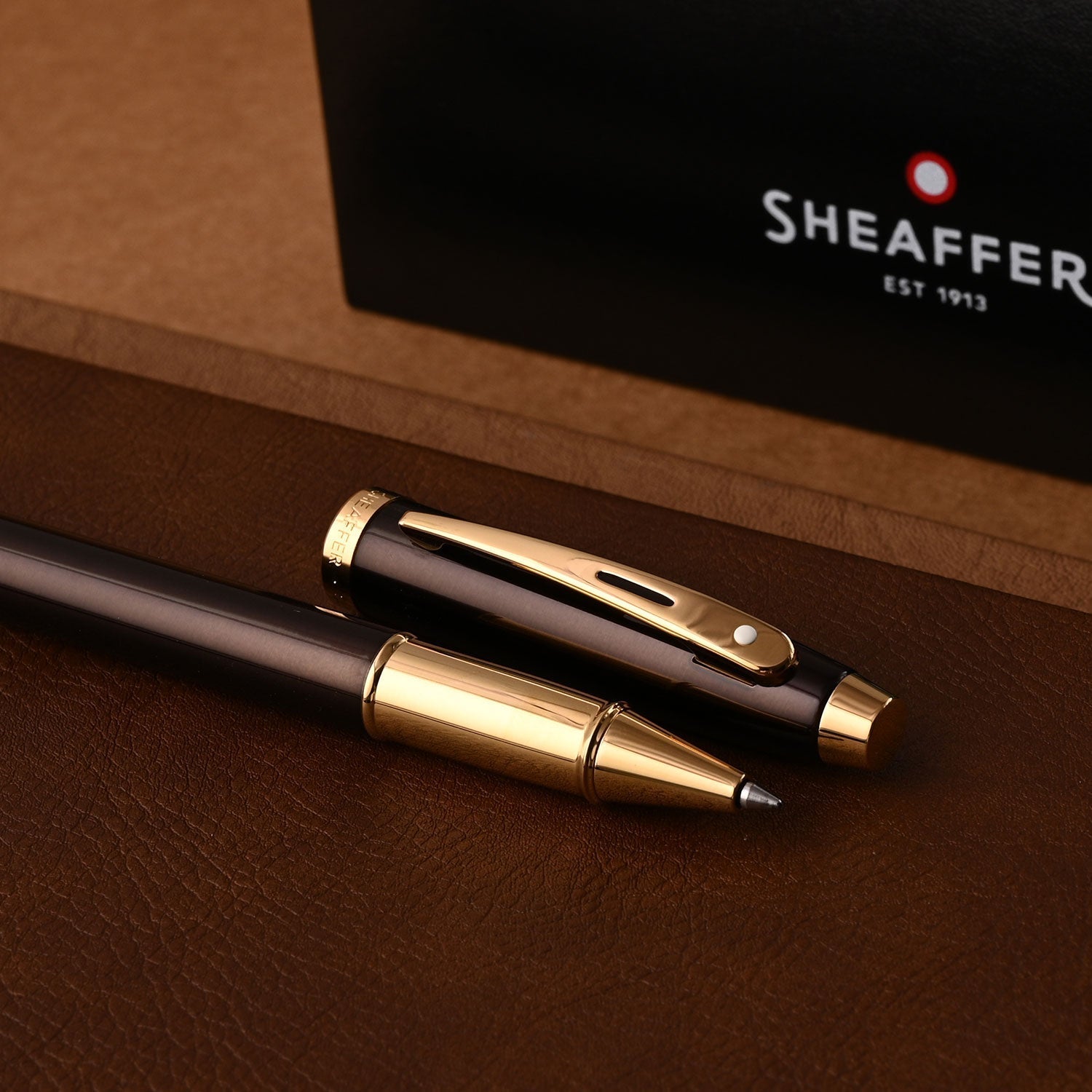 Sheaffer 100 Roller Ball Pen - Coffee Brown GT Sheaffer