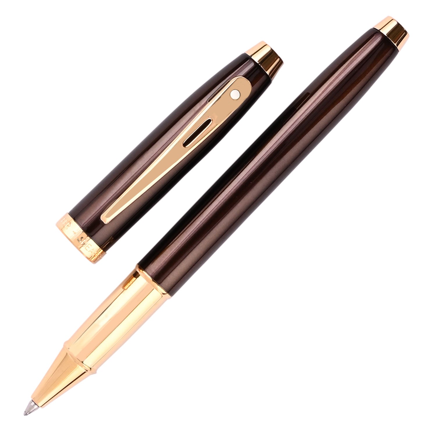 Sheaffer 100 Roller Ball Pen - Coffee Brown GT Sheaffer