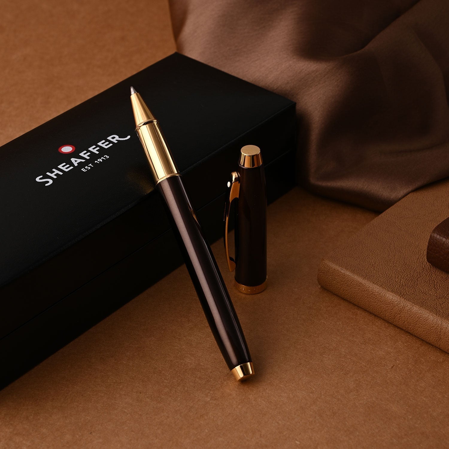 Sheaffer 100 Roller Ball Pen - Coffee Brown GT Sheaffer