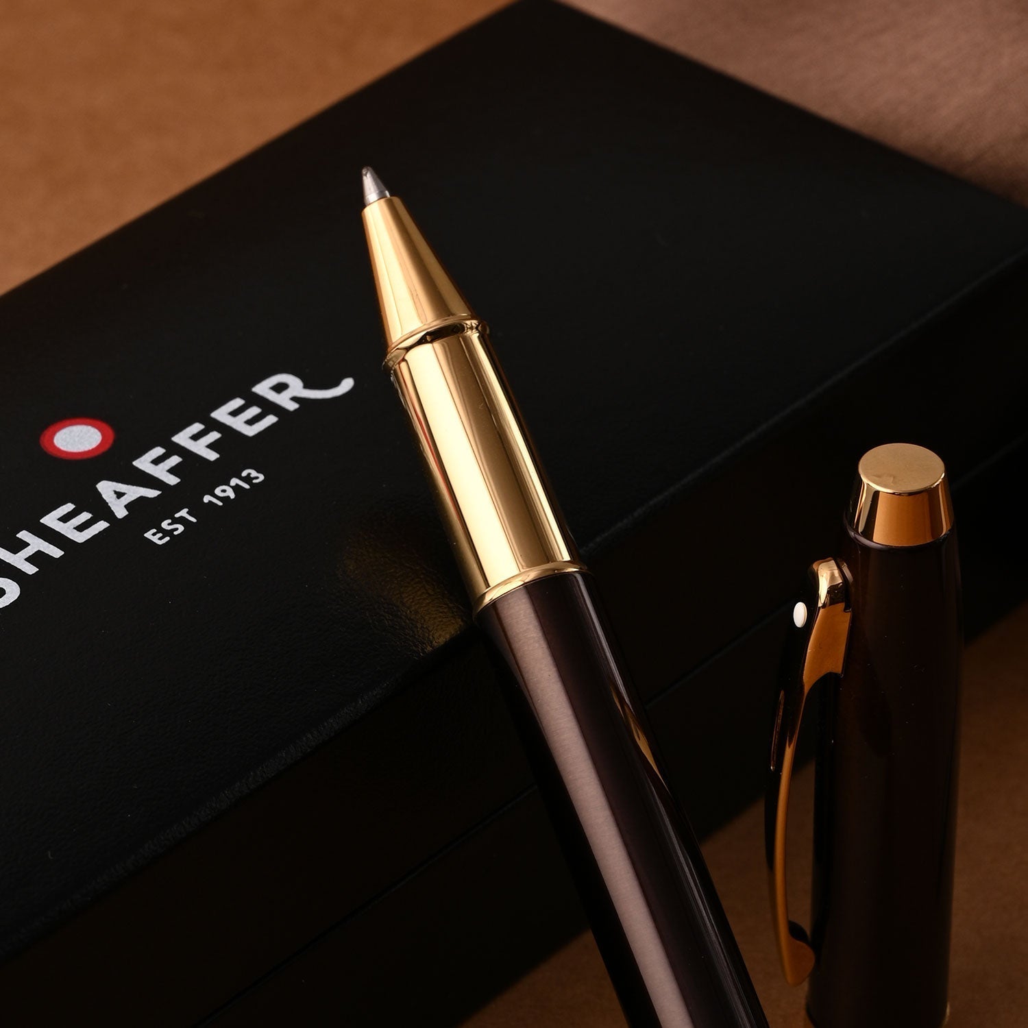Sheaffer 100 Roller Ball Pen - Coffee Brown GT Sheaffer