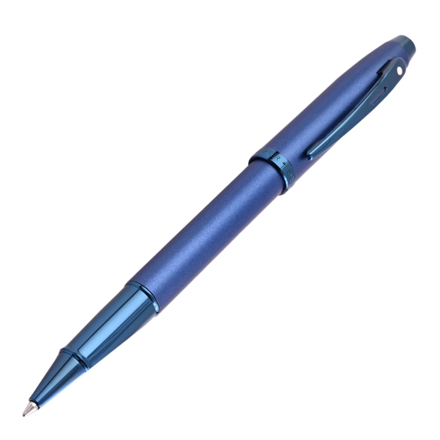 Sheaffer Satin Blue with Blue Trim E9371 Gift100 Rollerball Pen Pen Club