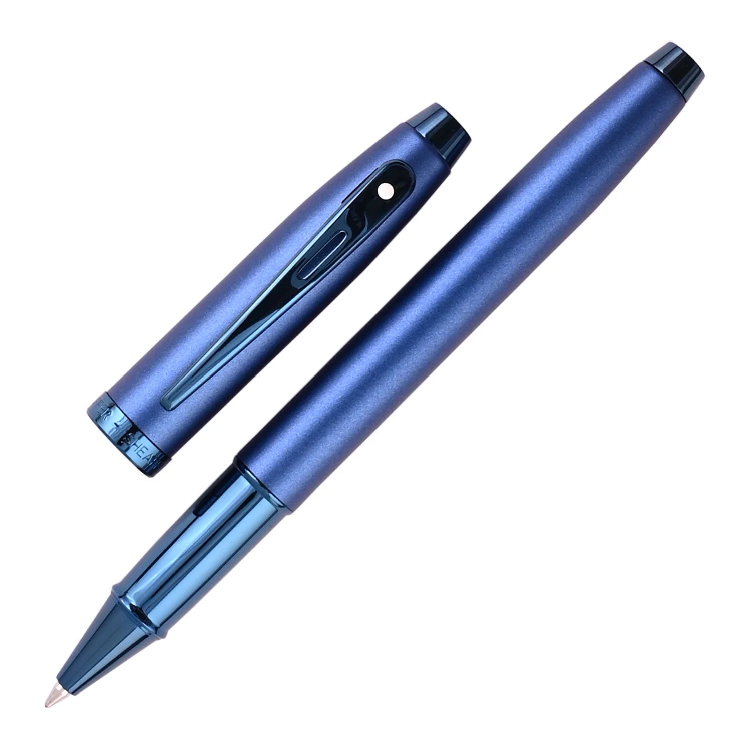 Sheaffer Satin Blue with Blue Trim E9371 Gift100 Rollerball Pen Pen Club